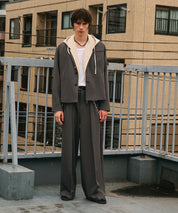 Riveted Baggy Slacks （Gray）