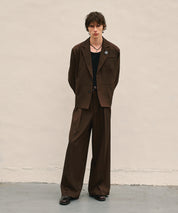 Riveted Single Short Jacket （Brown）