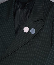 Striped Double-Breasted Jacket （Black）