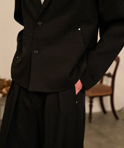 Riveted Baggy Slacks （Black）