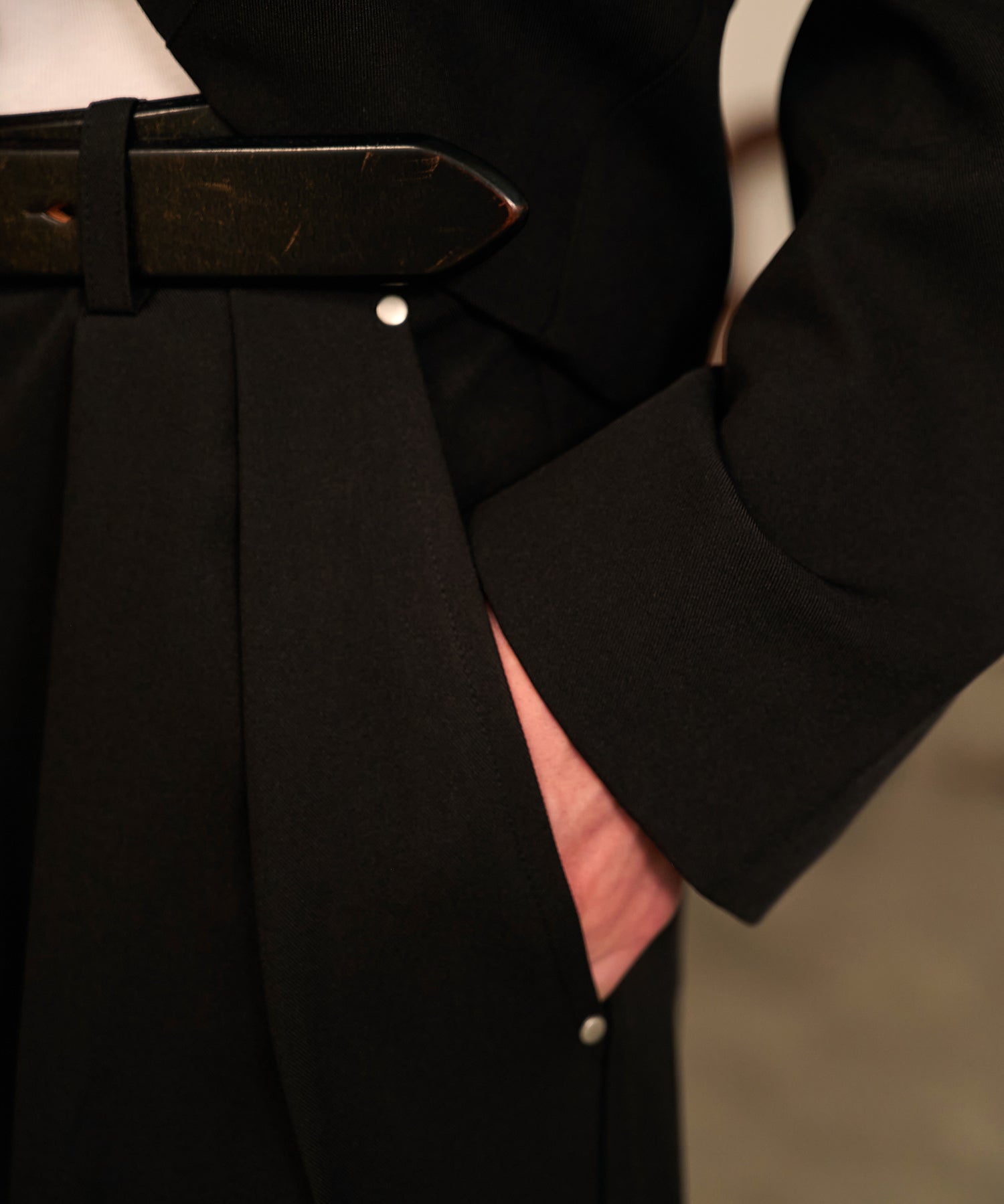 Riveted Baggy Slacks （Black）