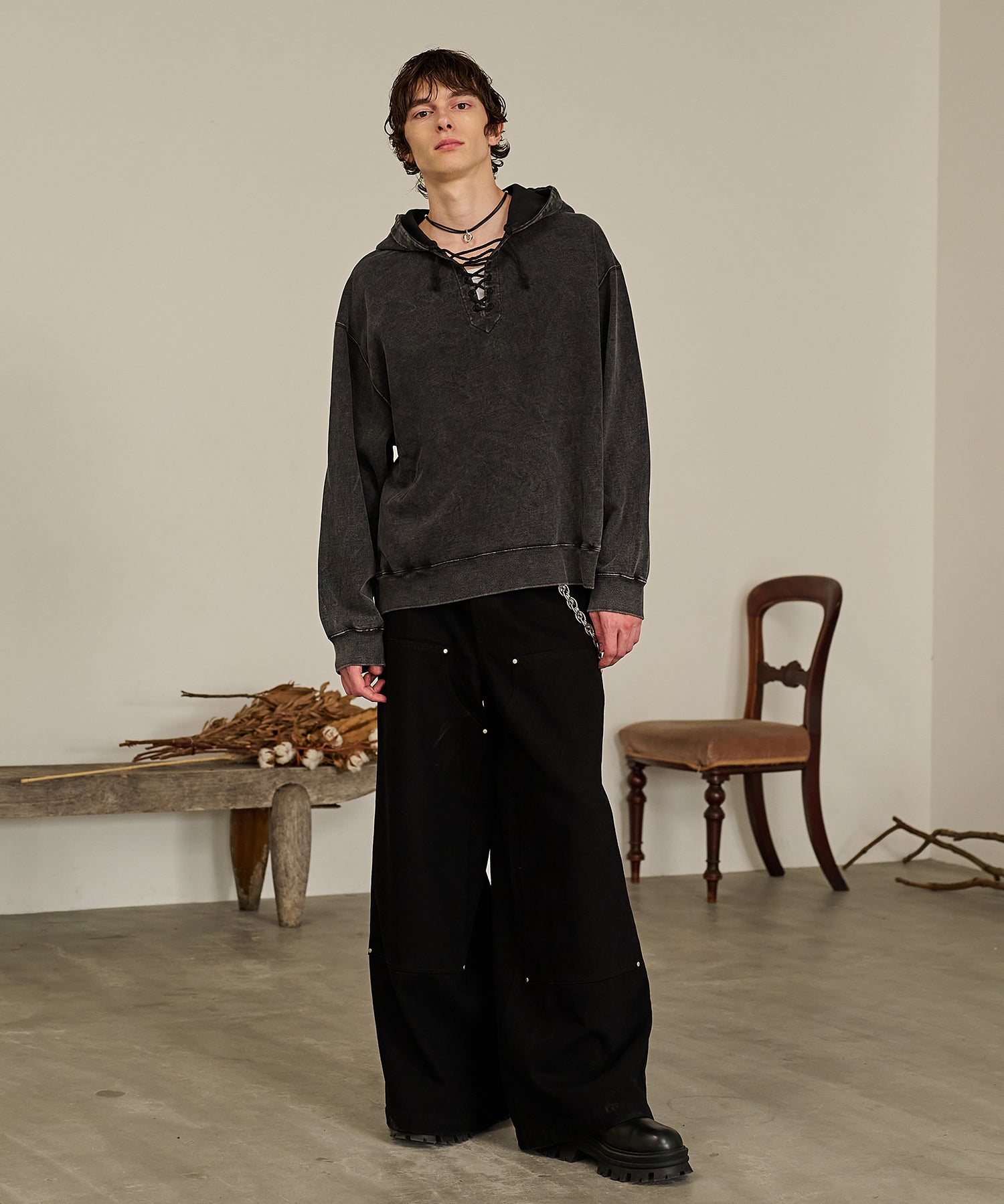 Washed Deck Hoodie (Gray)