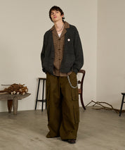 Double Pocket Cargo Pants (Khaki)