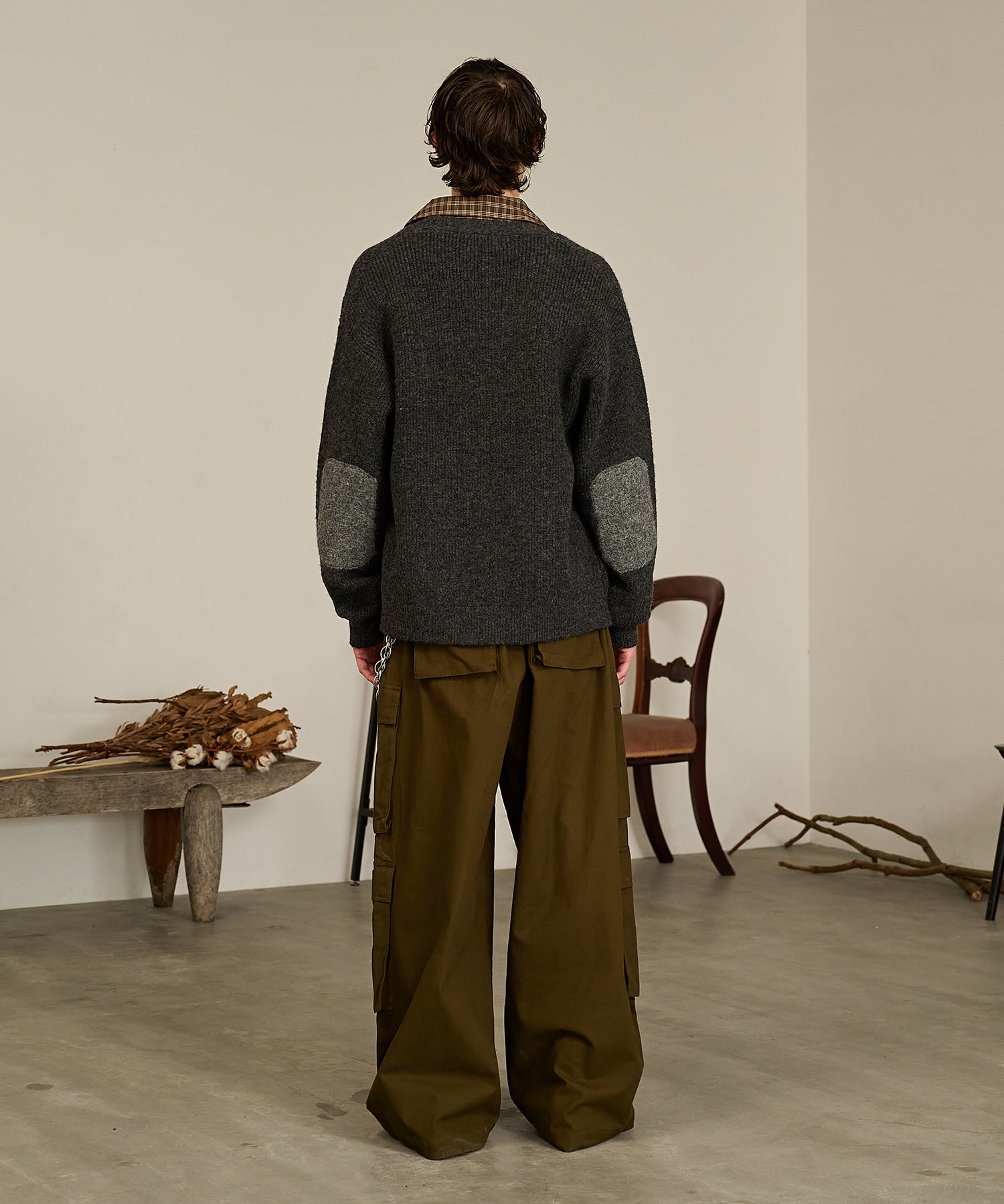 Double Pocket Cargo Pants (Khaki)