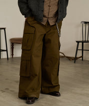 Double Pocket Cargo Pants (Khaki)