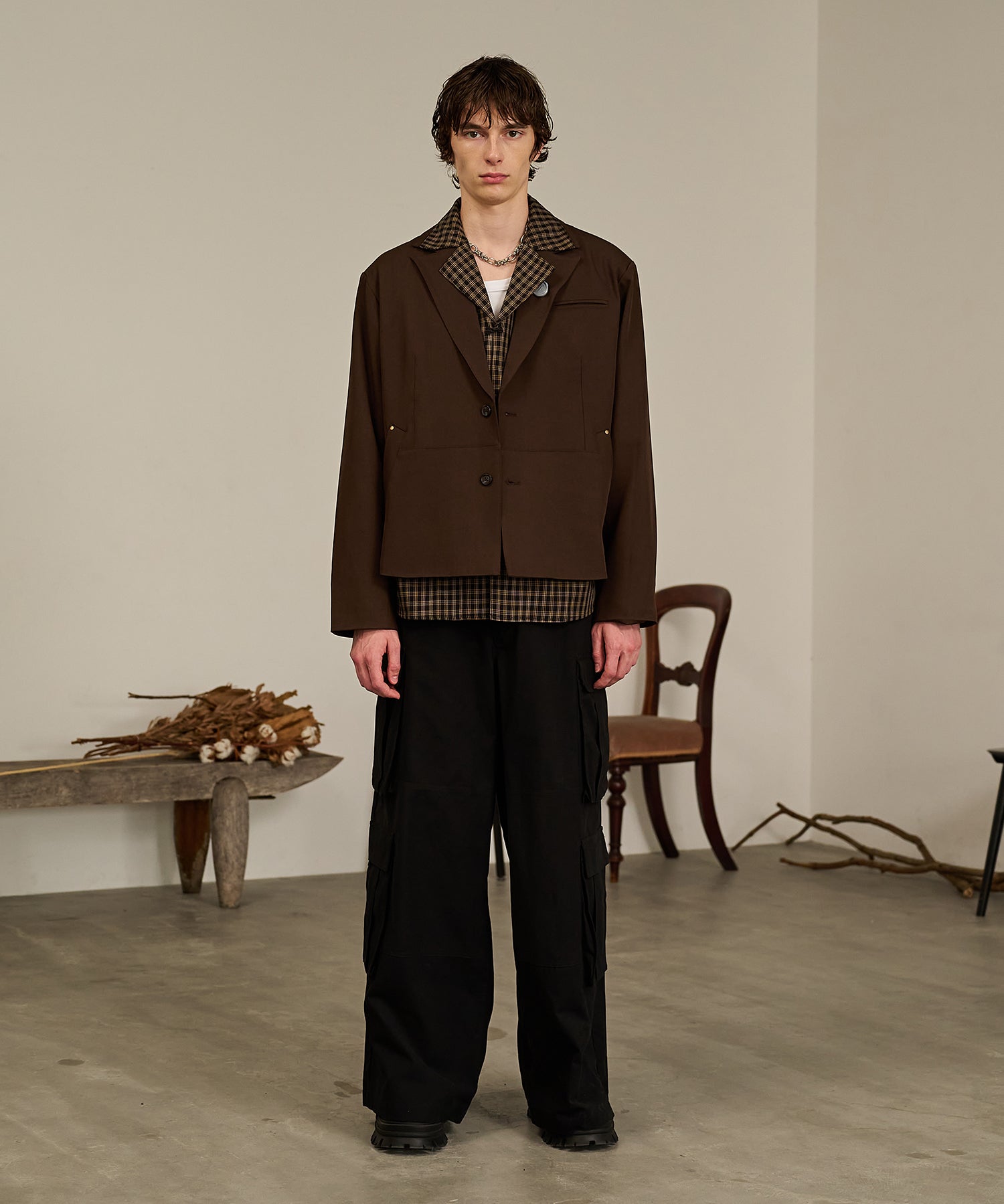 Double Pocket Cargo Pants (Black)