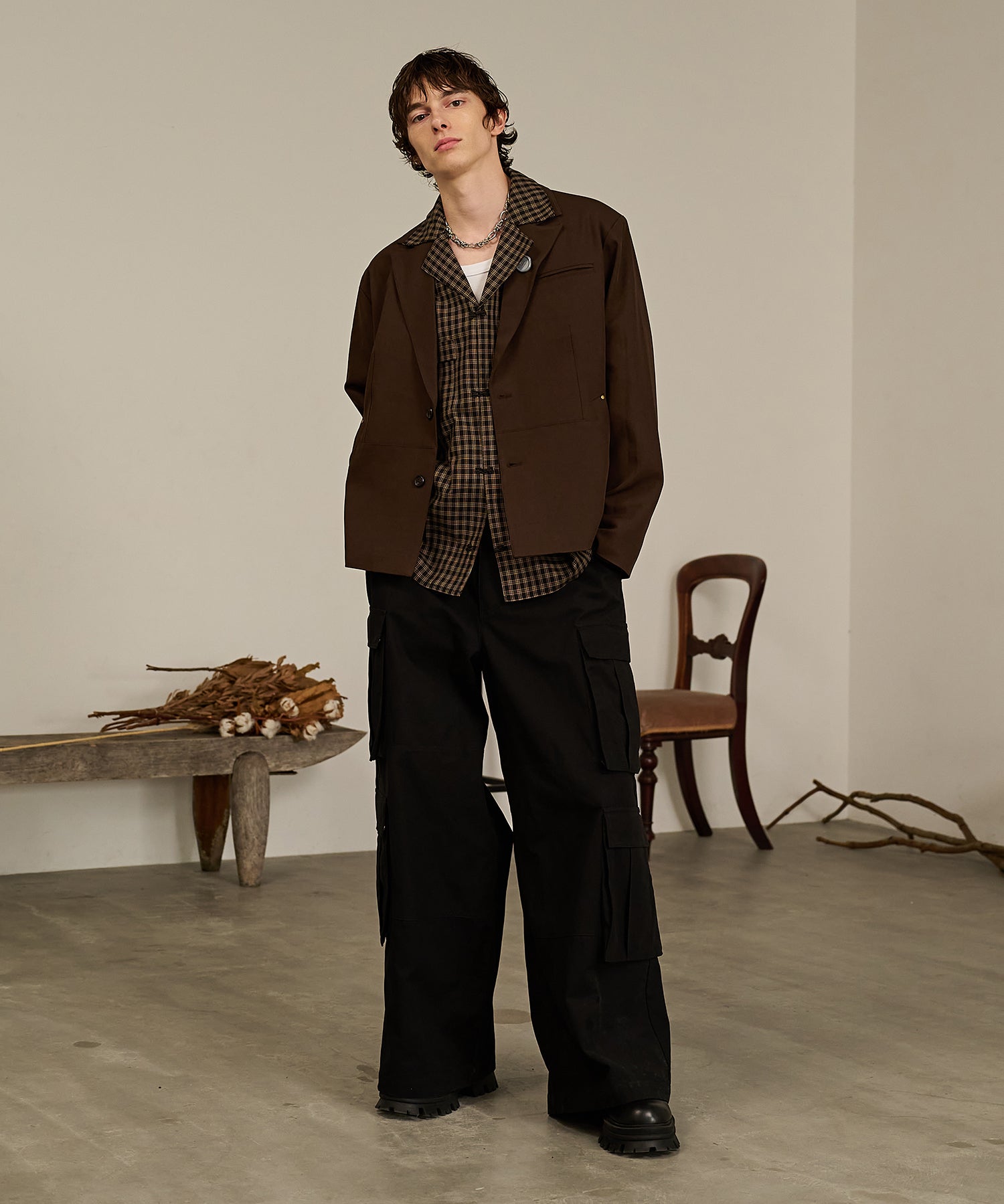 Double Pocket Cargo Pants (Black)