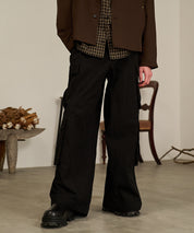 Double Pocket Cargo Pants (Black)