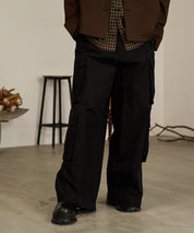 Double Pocket Cargo Pants (Black)