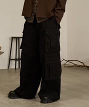 Double Pocket Cargo Pants (Black)