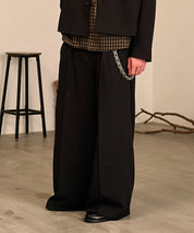 Riveted Baggy Slacks （Black）