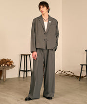 Riveted Baggy Slacks （Gray）