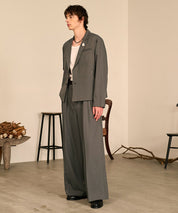 Riveted Single Short Jacket （Gray）