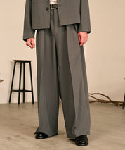 Riveted Baggy Slacks （Gray）