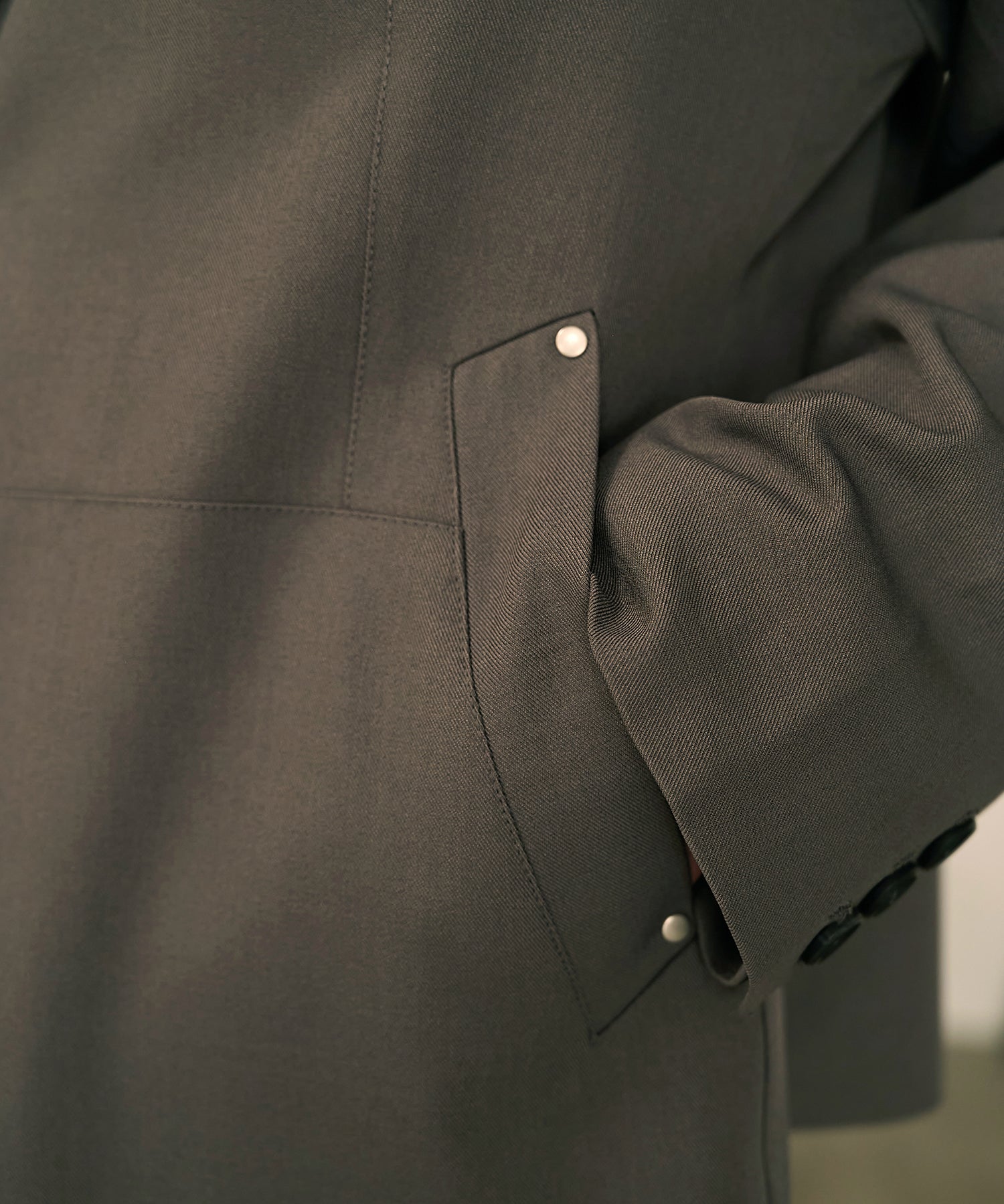 Riveted Single Short Jacket （Gray）