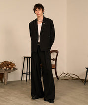 Riveted Baggy Slacks （Black）