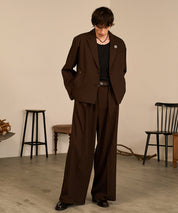 Riveted Baggy Slacks （Brown）