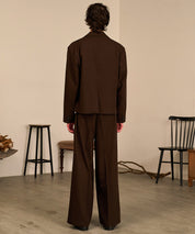 Riveted Baggy Slacks （Brown）