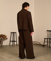 Riveted Single Short Jacket （Brown）