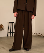 Riveted Baggy Slacks （Brown）