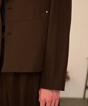 Riveted Single Short Jacket （Brown）