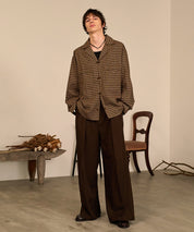 Riveted Baggy Slacks （Brown）