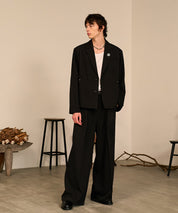 Riveted Baggy Slacks （Black）