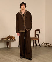 Riveted Baggy Slacks （Brown）