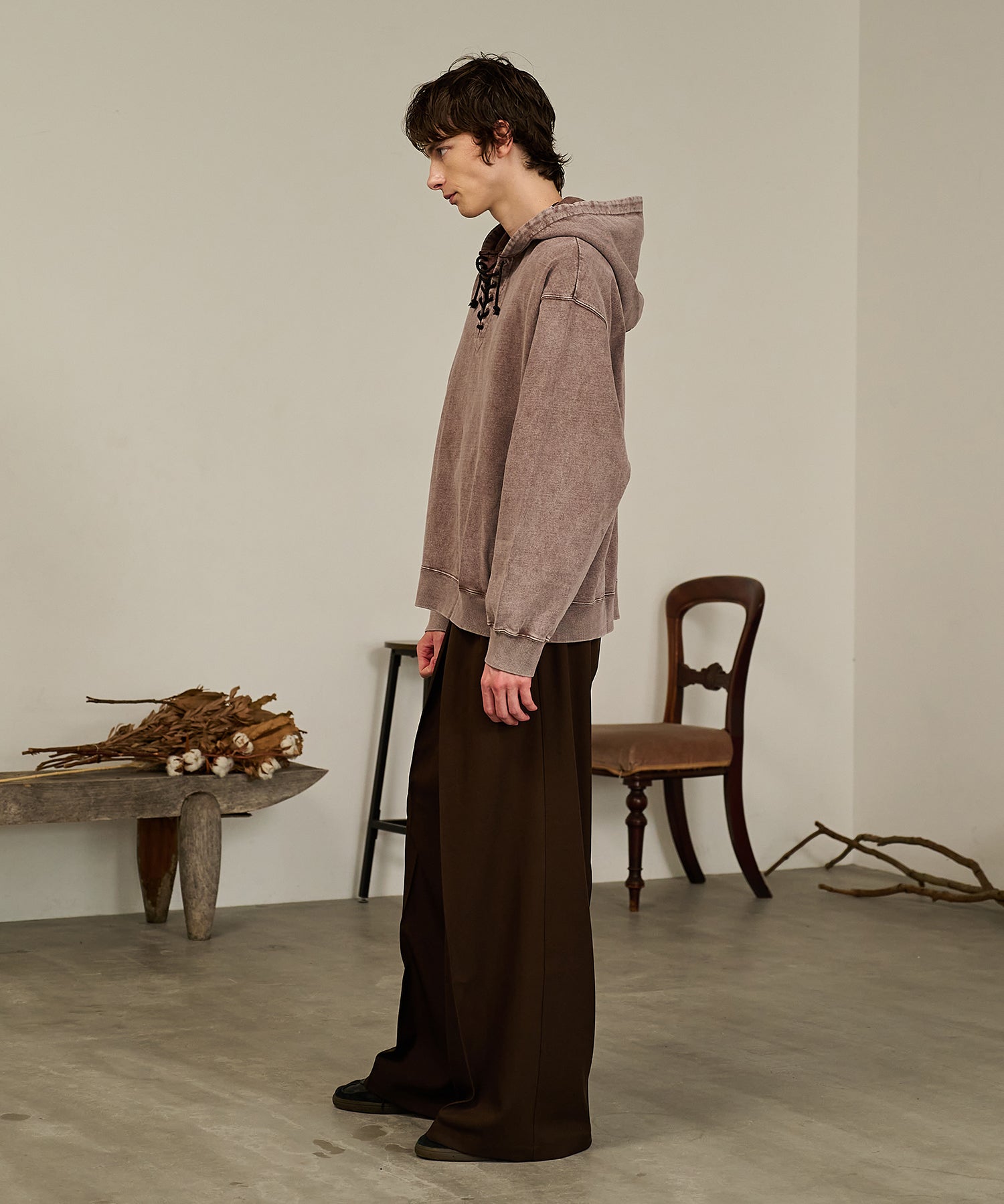 Washed Deck Hoodie (Brown)