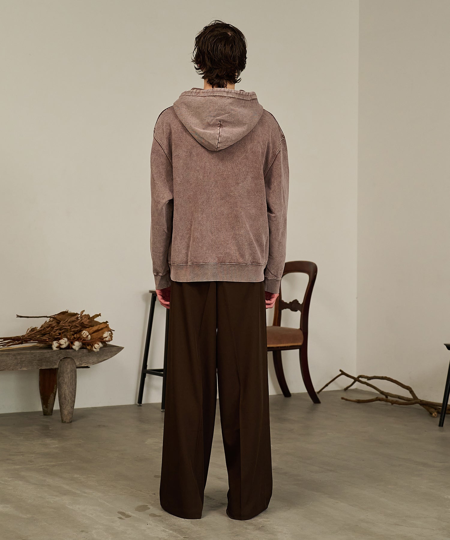 Washed Deck Hoodie (Brown)