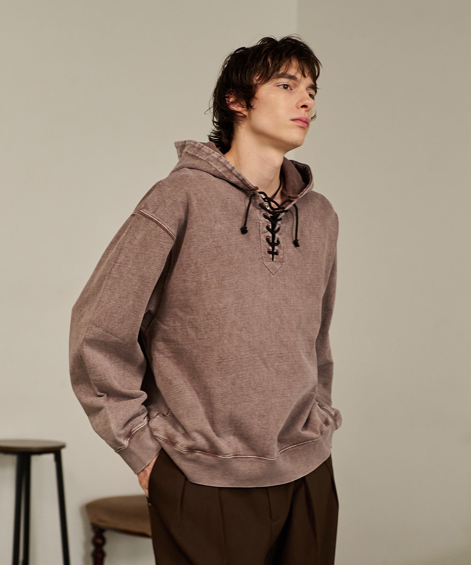 Washed Deck Hoodie (Brown)