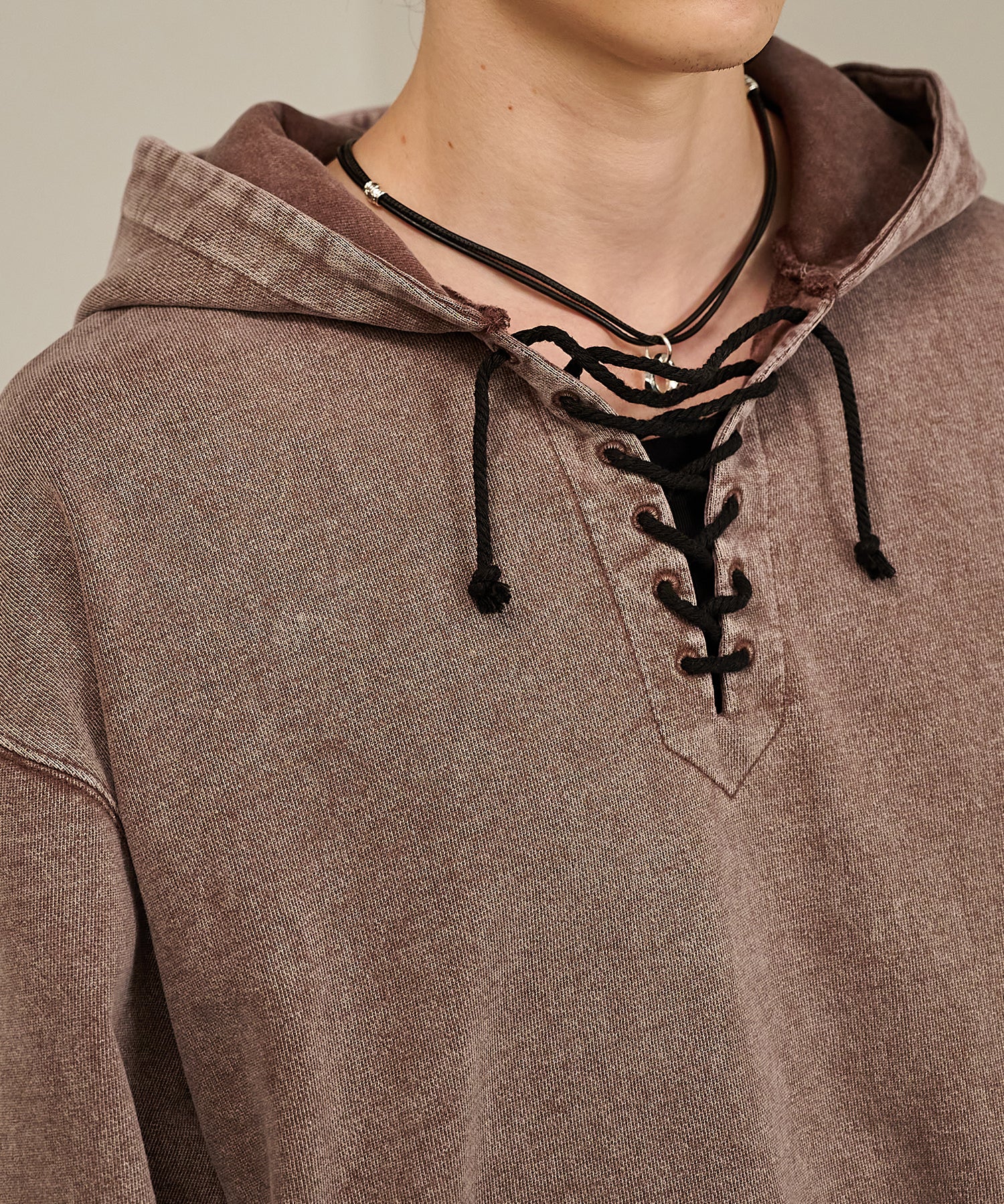 Washed Deck Hoodie (Brown)