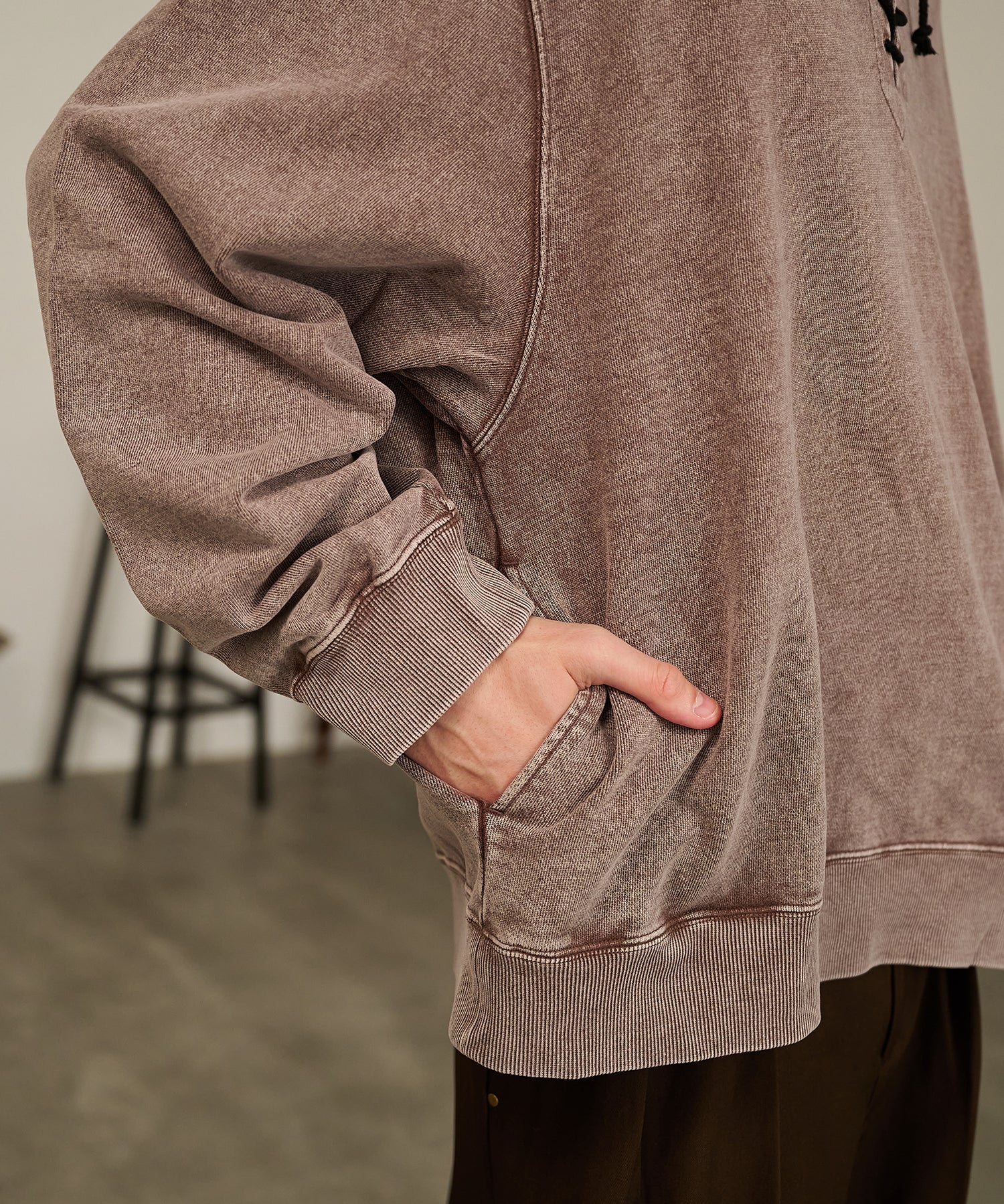 Washed Deck Hoodie (Brown)