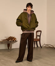 Riveted Baggy Slacks （Brown）