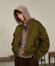 Back Line Zip MA-1（Khaki)
