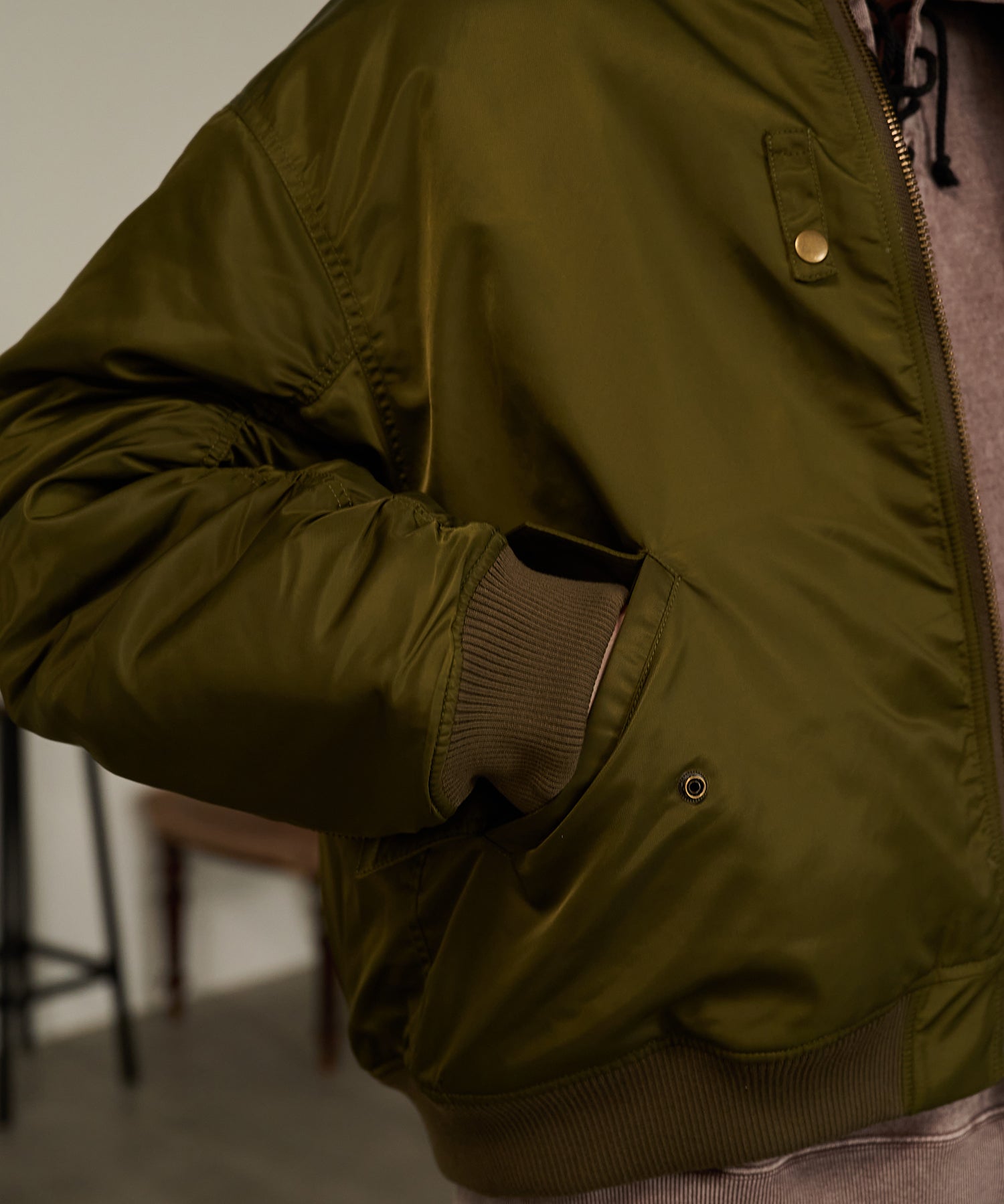 Back Line Zip MA-1（Khaki)