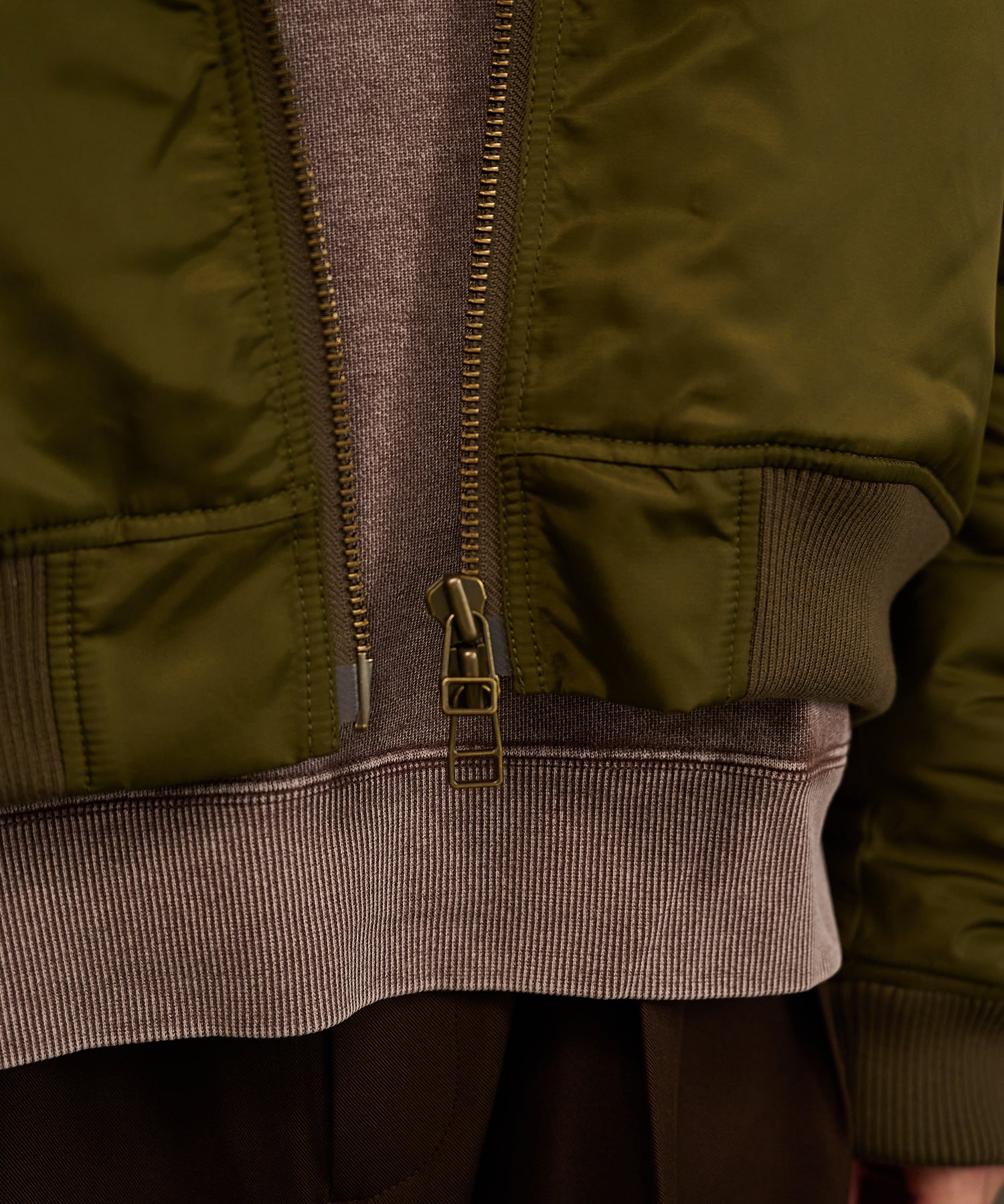Back Line Zip MA-1（Khaki)