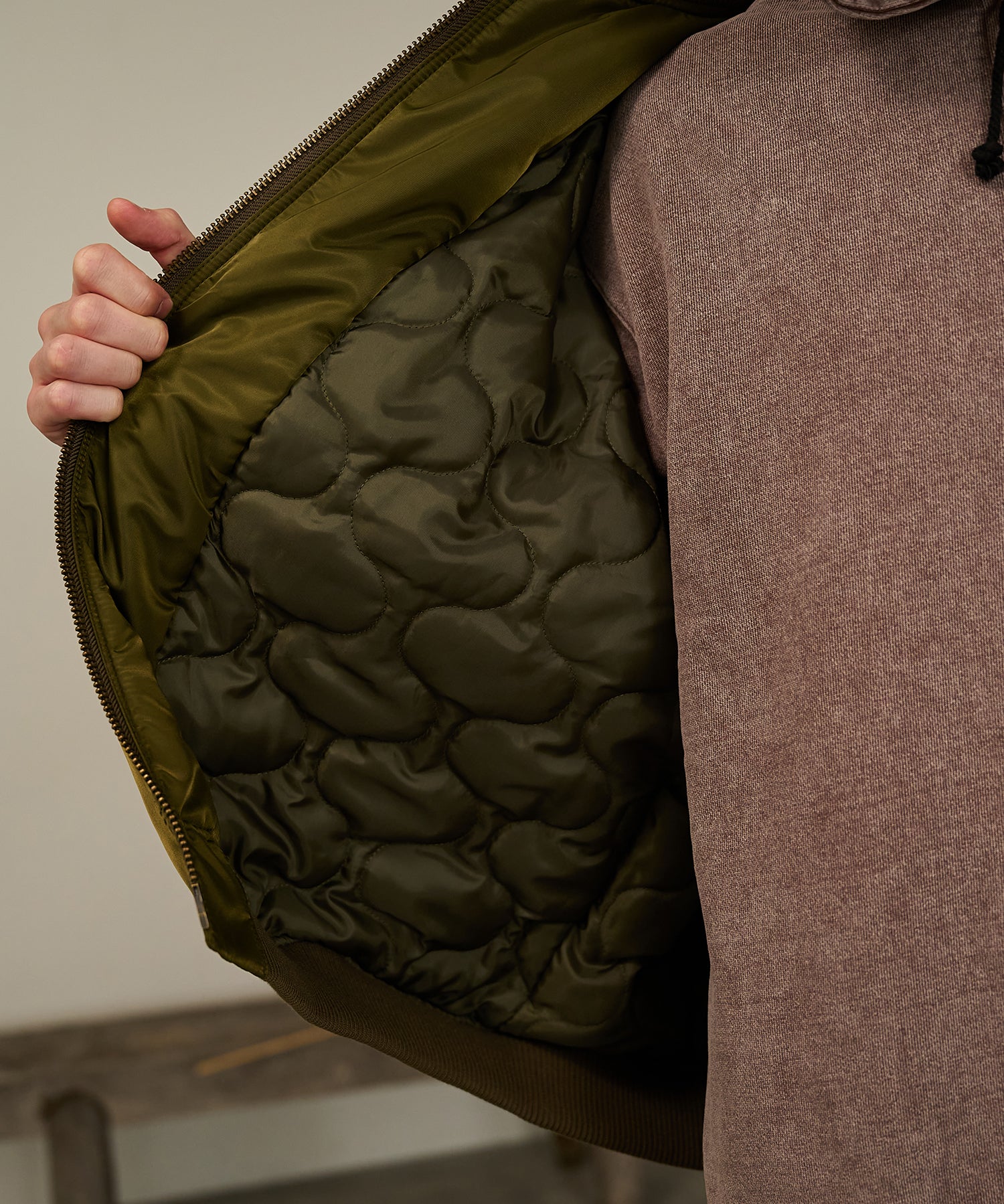 Back Line Zip MA-1（Khaki)