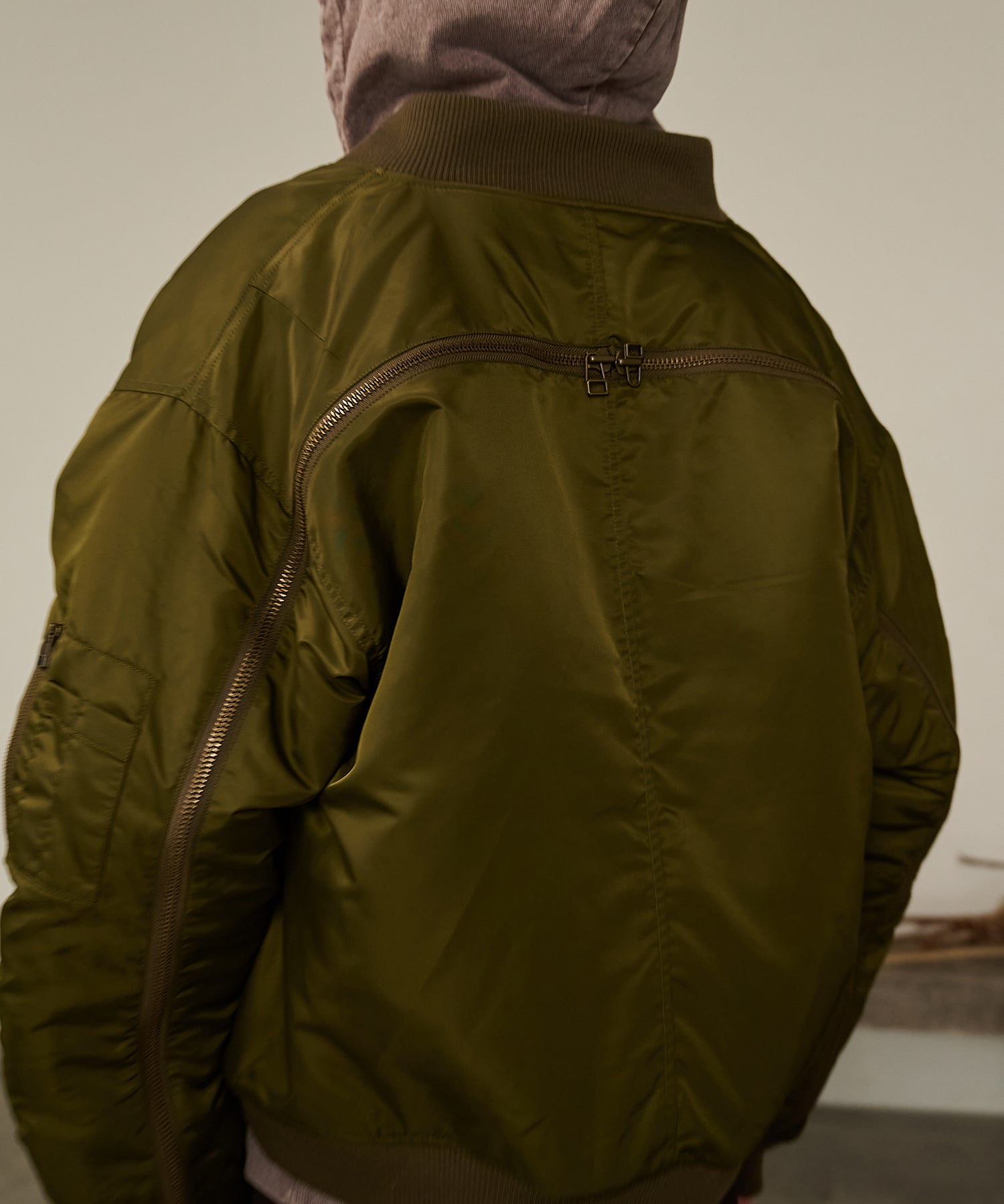 Back Line Zip MA-1（Khaki)