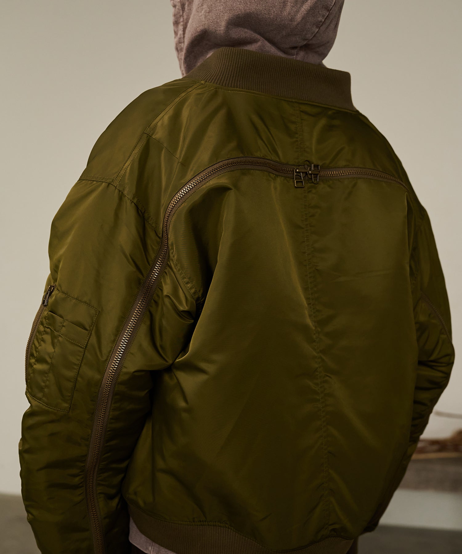 Back Line Zip MA-1（Khaki)