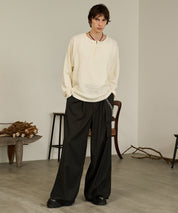 Thermal Texture Henley Top（Ivory）