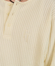 Thermal Texture Henley Top（Ivory）