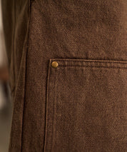 Studded Double Knee Baggy Pants（Brown)