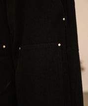 Studded Double Knee Baggy Pants（Black）
