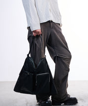 2-way Leather Shoulder Bag（Black）